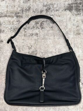 Coach Black Shoulder Bag with Silver Hardware